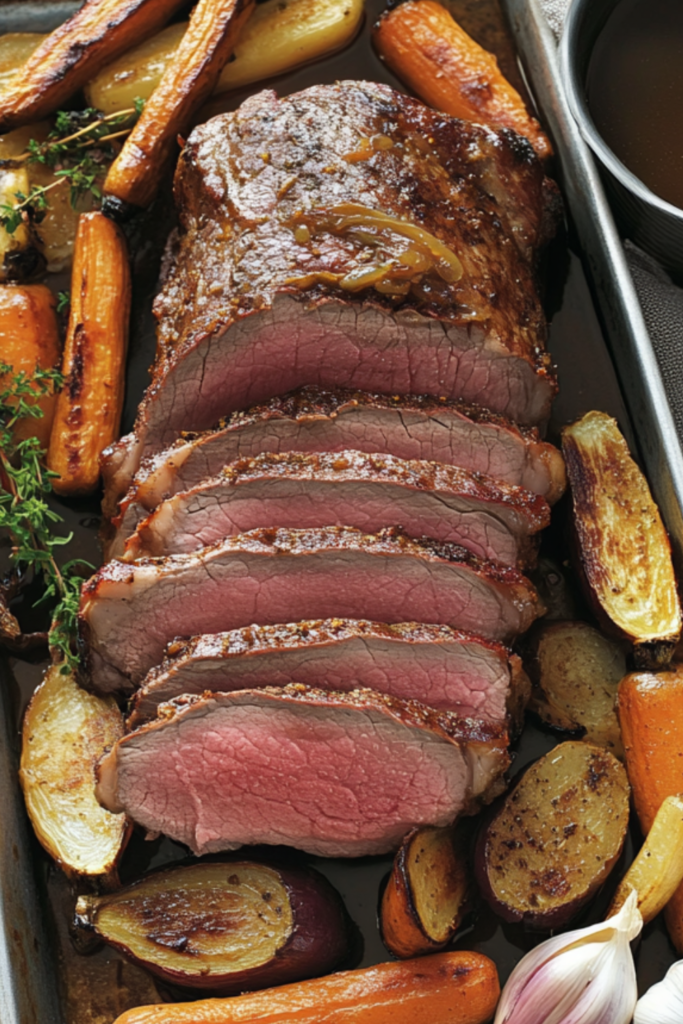 Roast Beef with Caramelised Onion Gravy Recipe