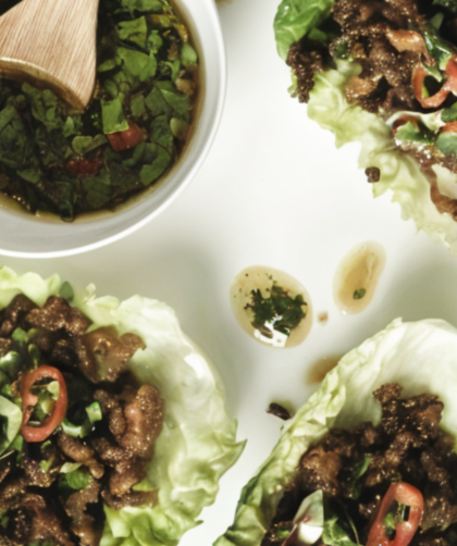 Gordon Ramsay chili beef lettuce wrap Recipe