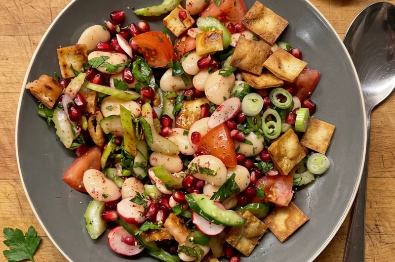 Gordon Ramsay's Herby Butter Bean Salad with Crispy Pita