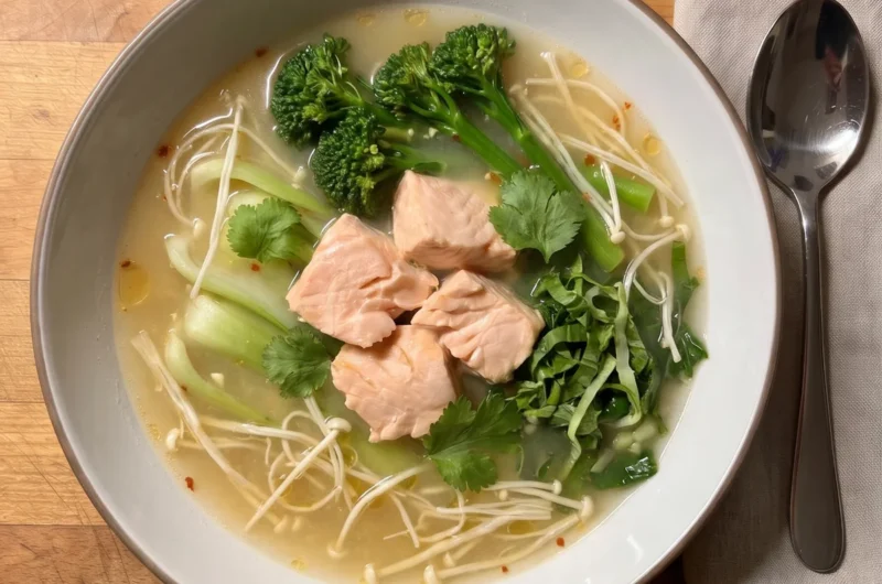 Gordon Ramsay's Miso Salmon Soup (Miso Poached Salmon)
