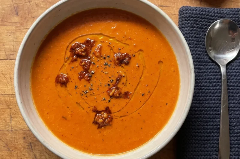 Gordon Ramsay's Creamy Tomato Soup with Sun-Dried Tomato Pesto
